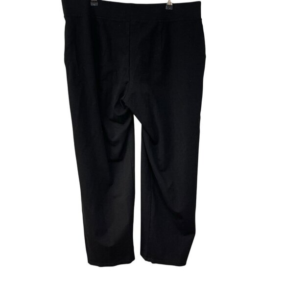 Eileen Fisher Knit Pull On Pants Black Business Office Career Travel Women’s L - Picture 6 of 10